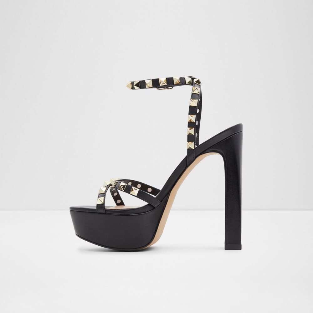 Chaussures Plateforme Aldo Geegully Brides Talons Sandal - Plateforme Noir Femme | EOOA-71856951