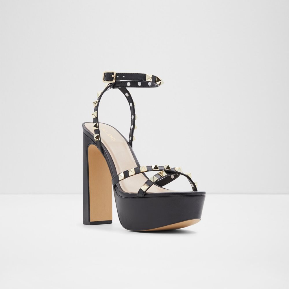 Chaussures Plateforme Aldo Geegully Brides Talons Sandal - Plateforme Noir Femme | EOOA-71856951