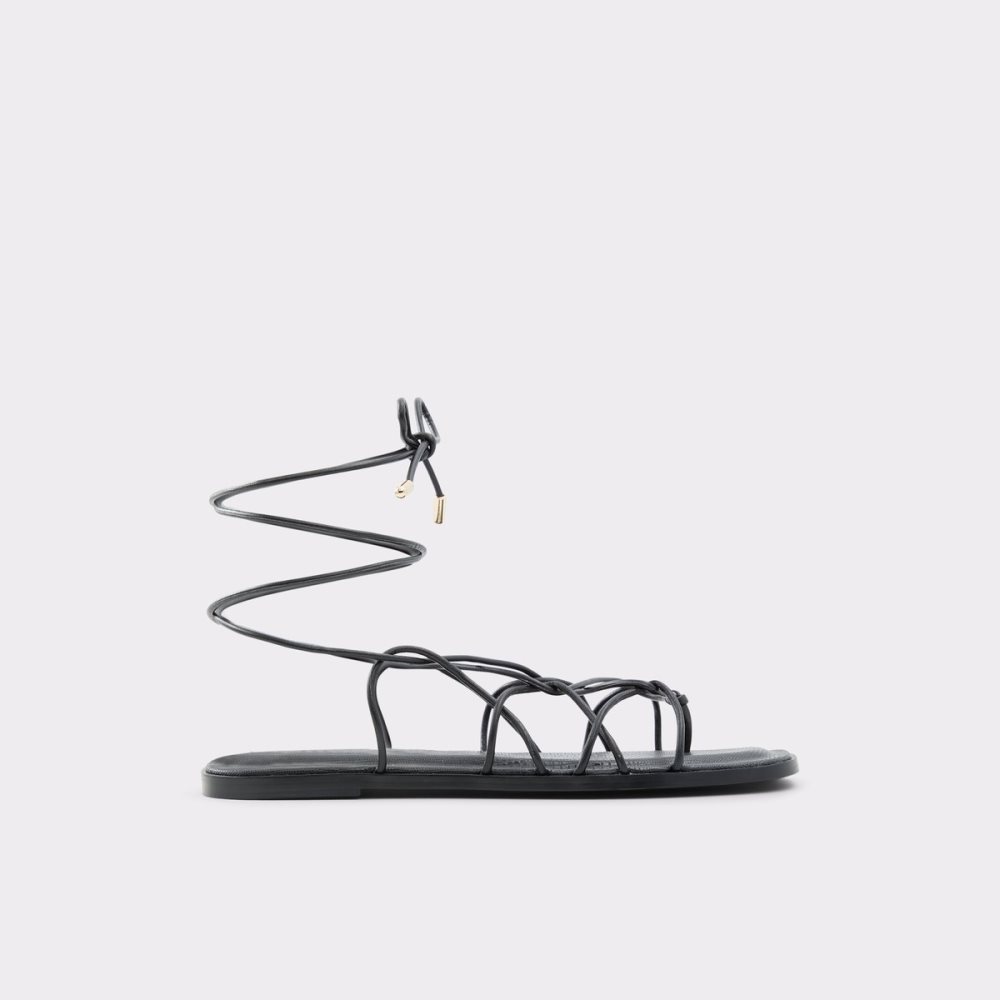 Sandales Aldo Posey Lanières Plates Sandal Noir Femme | ASTN-81383101