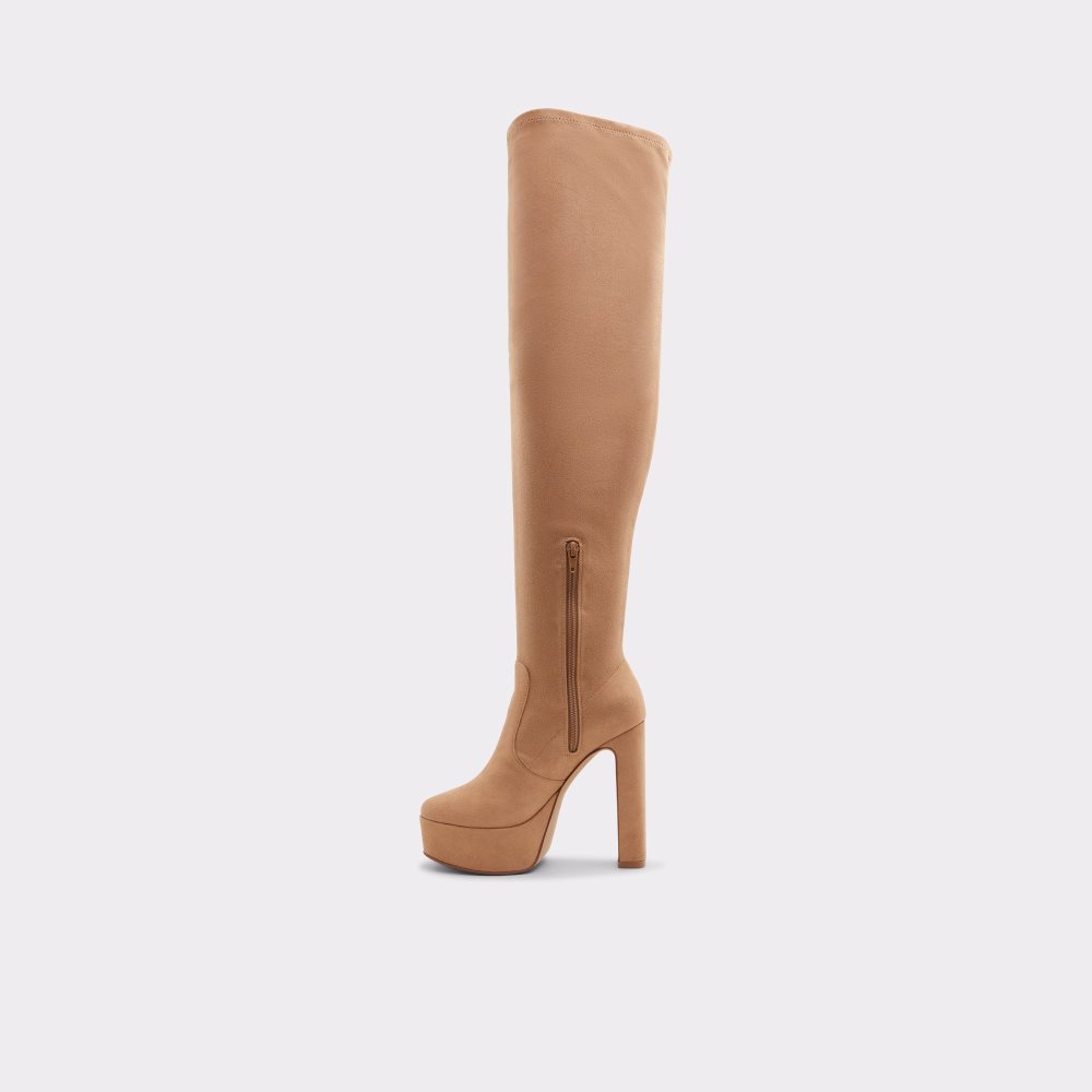 Bottes Hautes Aldo Astelawan Over-the-knee - Plateforme Beige Femme | IYLX-07438673