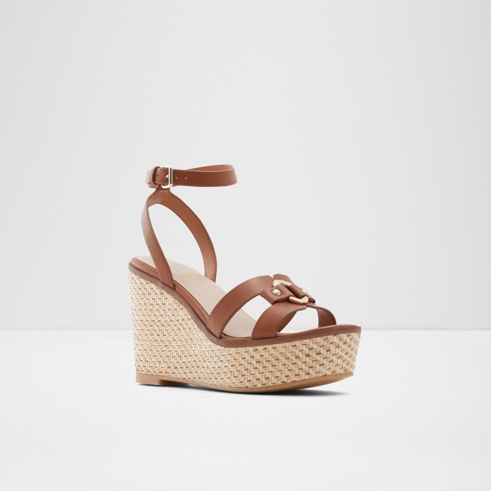 Sandales Aldo Onan Wedge Sandal - Wedge Marron Femme | JRYQ-43590654