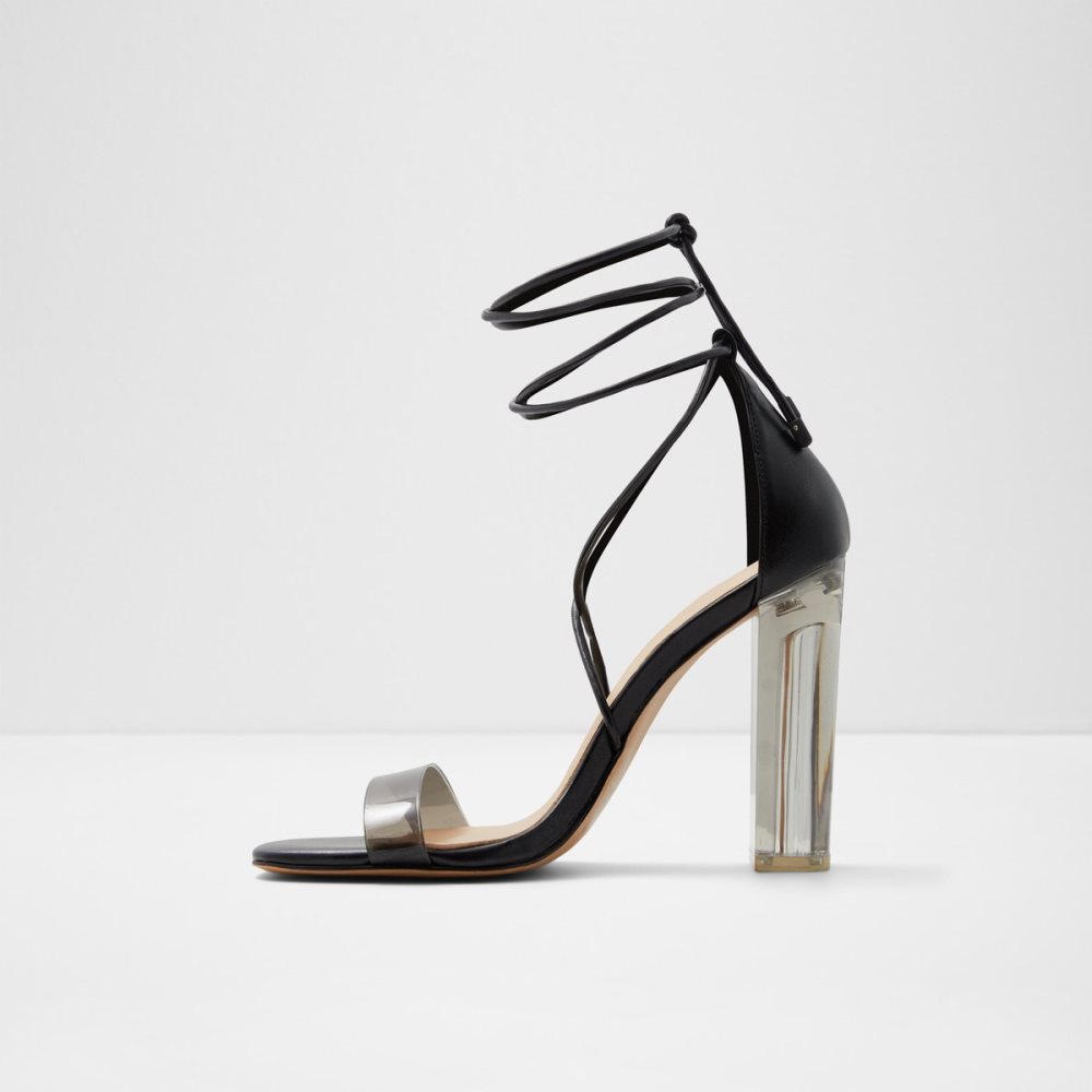 Talons Aldo Onardonia Lanières Talons Sandal Noir Femme | XISJ-40772349