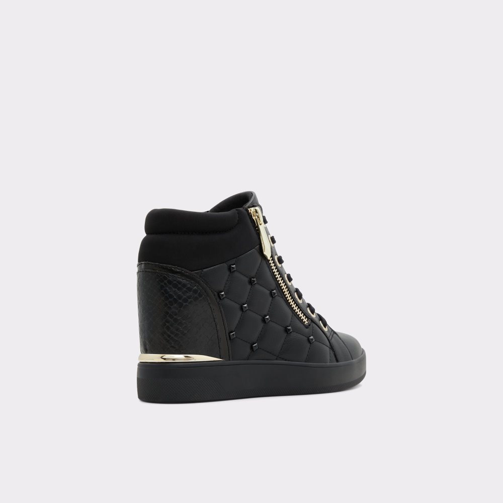 Baskets Aldo Ailannah High Top - Wedge Noir Femme | LXNH-27650846