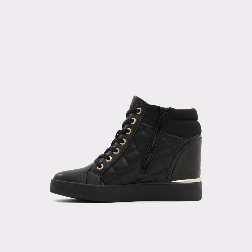 Baskets Aldo Ailannah High Top - Wedge Noir Femme | LXNH-27650846