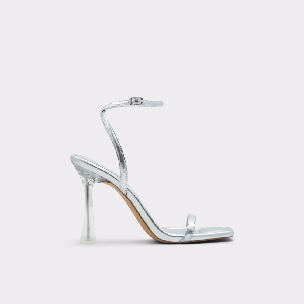 Talon Bloc Aldo Vivanti Brides Talons Sandal Argent Femme | BWHG-85573291