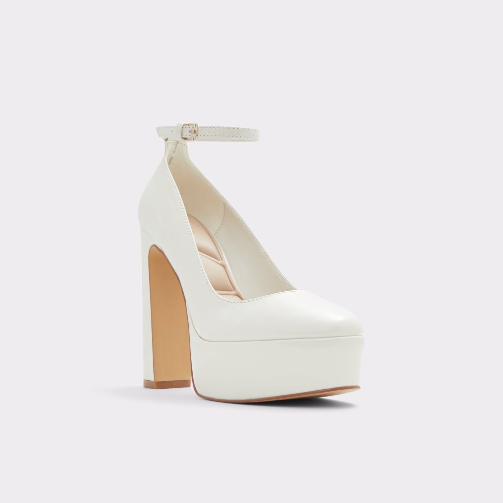 Talon Bloc Aldo Fonda Brides Talons - Flatform Blanche Femme | XMXE-85526125