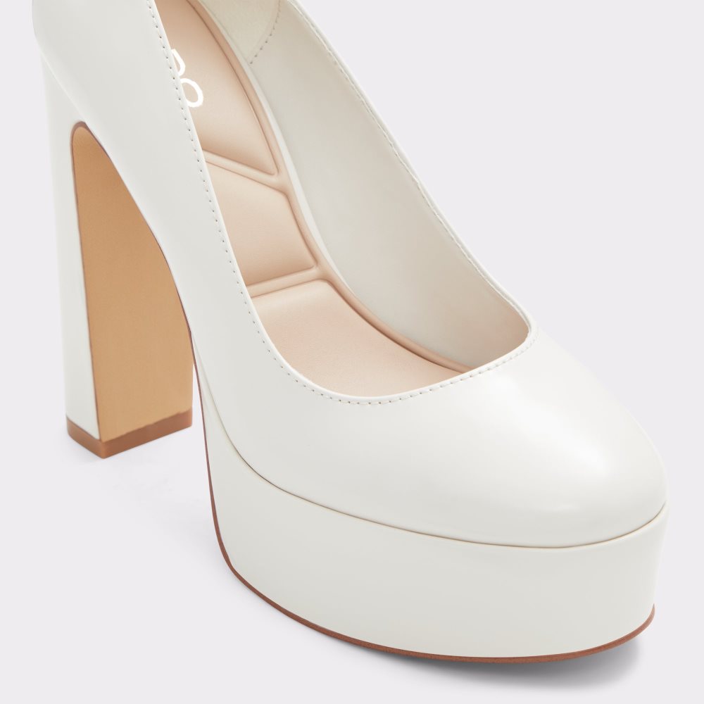 Talon Bloc Aldo Fonda Brides Talons - Flatform Blanche Femme | XMXE-85526125