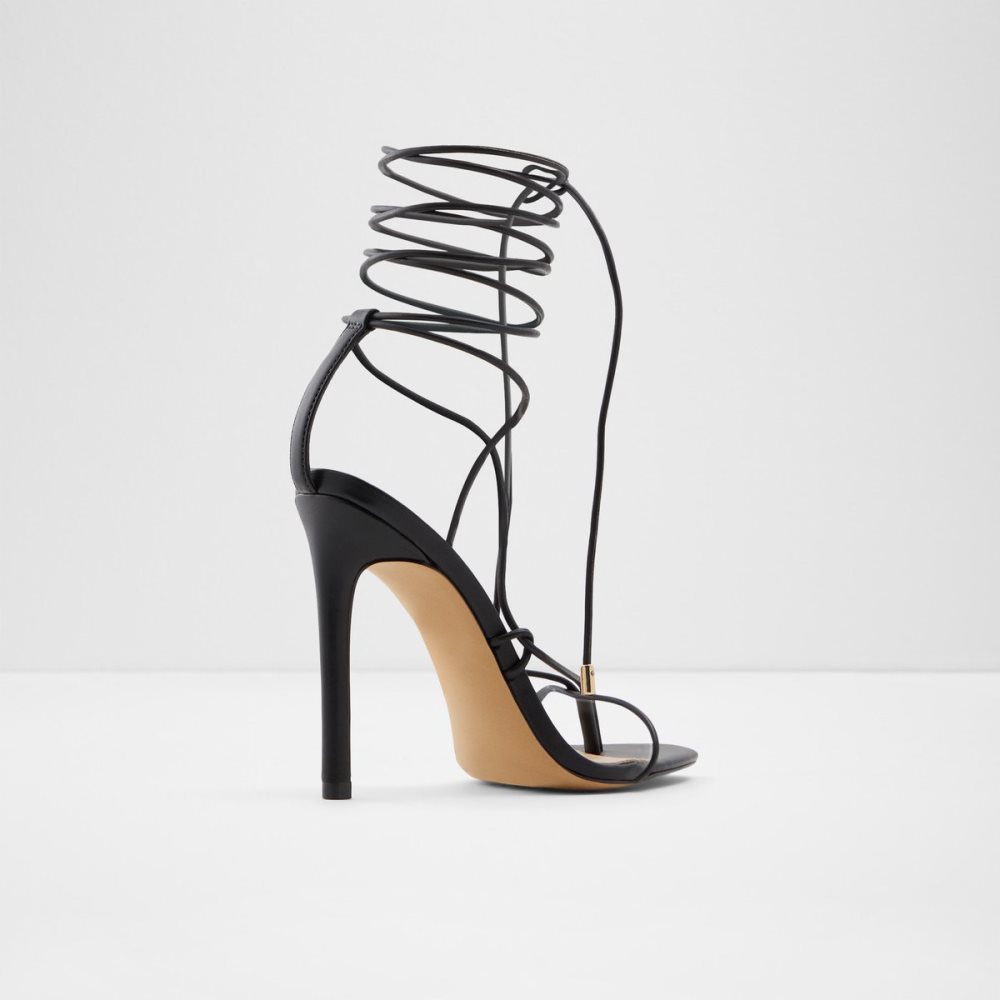 Sandales Aldo Glaosa Lanières Talons Sandal - Stiletto Noir Femme | MLWD-44223277