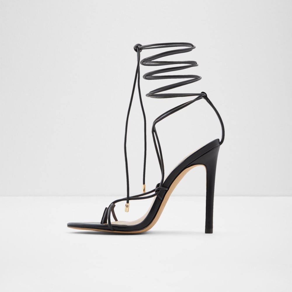 Sandales Aldo Glaosa Lanières Talons Sandal - Stiletto Noir Femme | MLWD-44223277