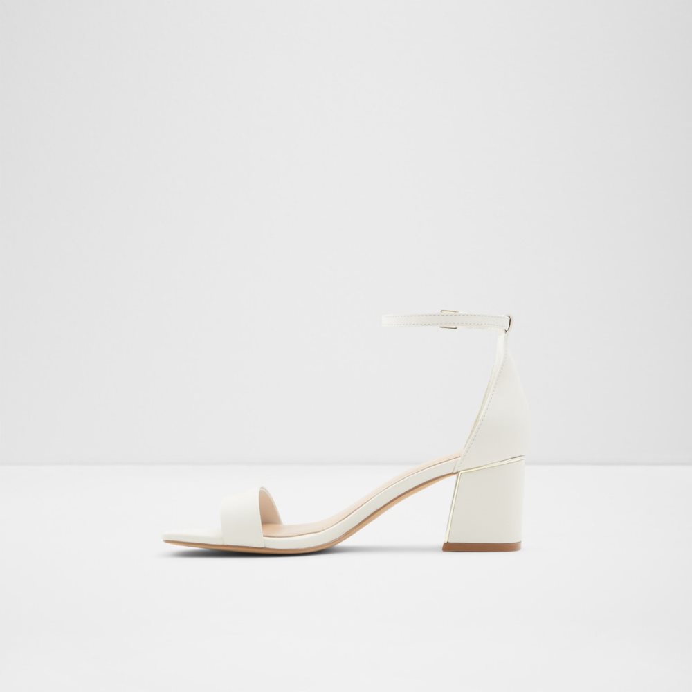 Talon Bloc Aldo Kedeaviel High Sandal Blanche Femme | KJXJ-11549337