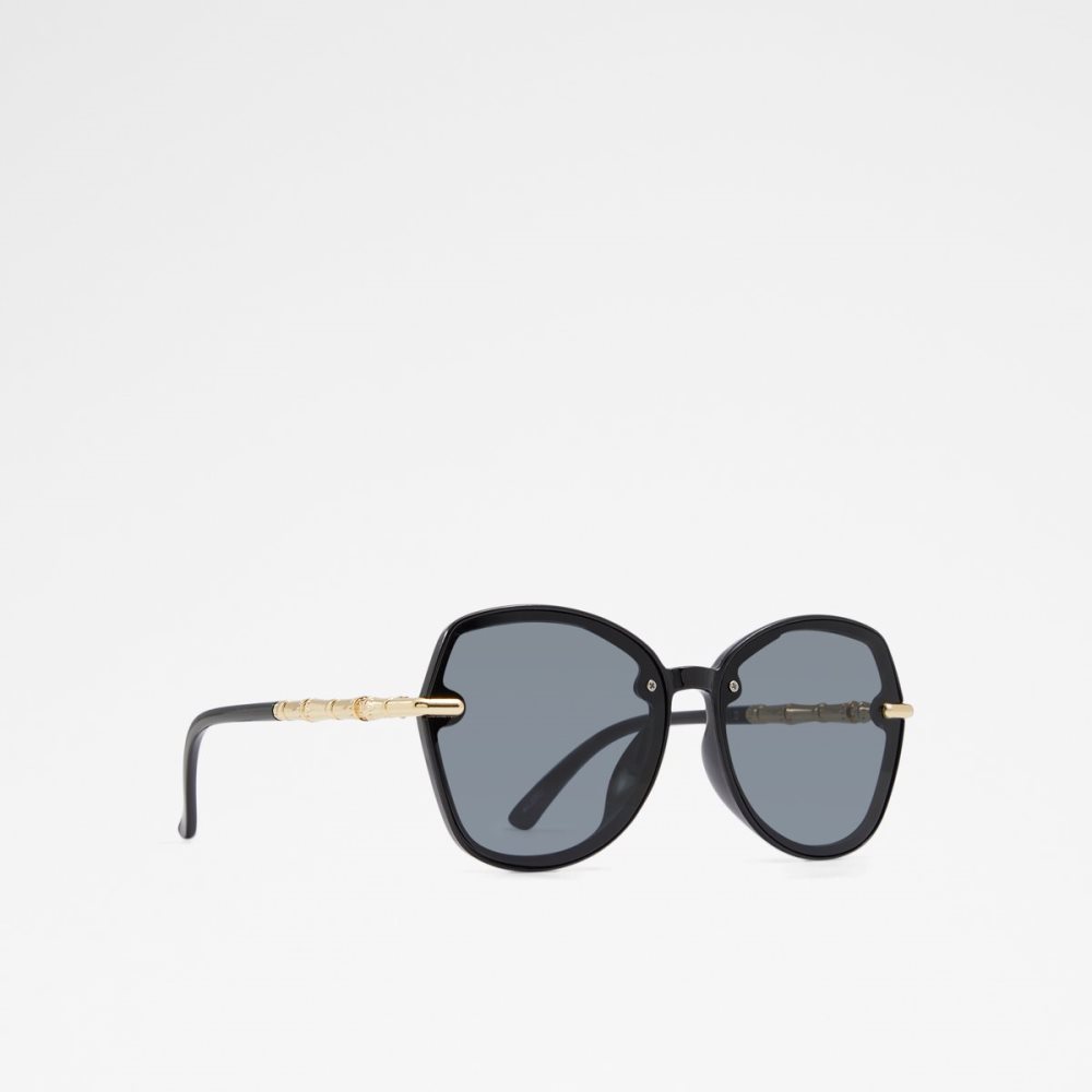 Lunettes de Soleil Aldo Cortegaca Round Noir Femme | LZNW-45014765