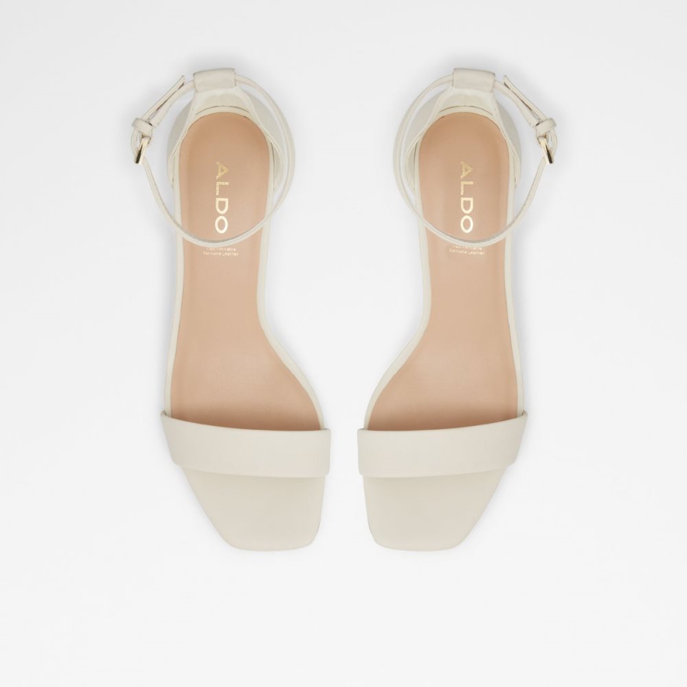 Talon Bloc Aldo Kedeaviel High Sandal Blanche Femme | KJXJ-11549337