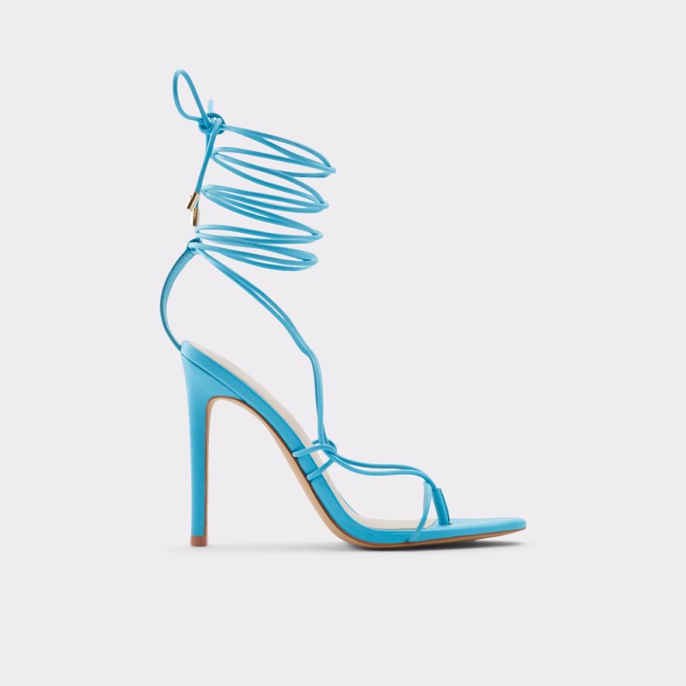 Sandales Aldo Glaosa Lanières Talons Sandal - Stiletto Bleu Femme | BUTA-92715069