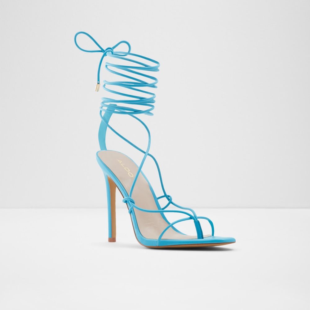 Sandales Aldo Glaosa Lanières Talons Sandal - Stiletto Bleu Femme | BUTA-92715069