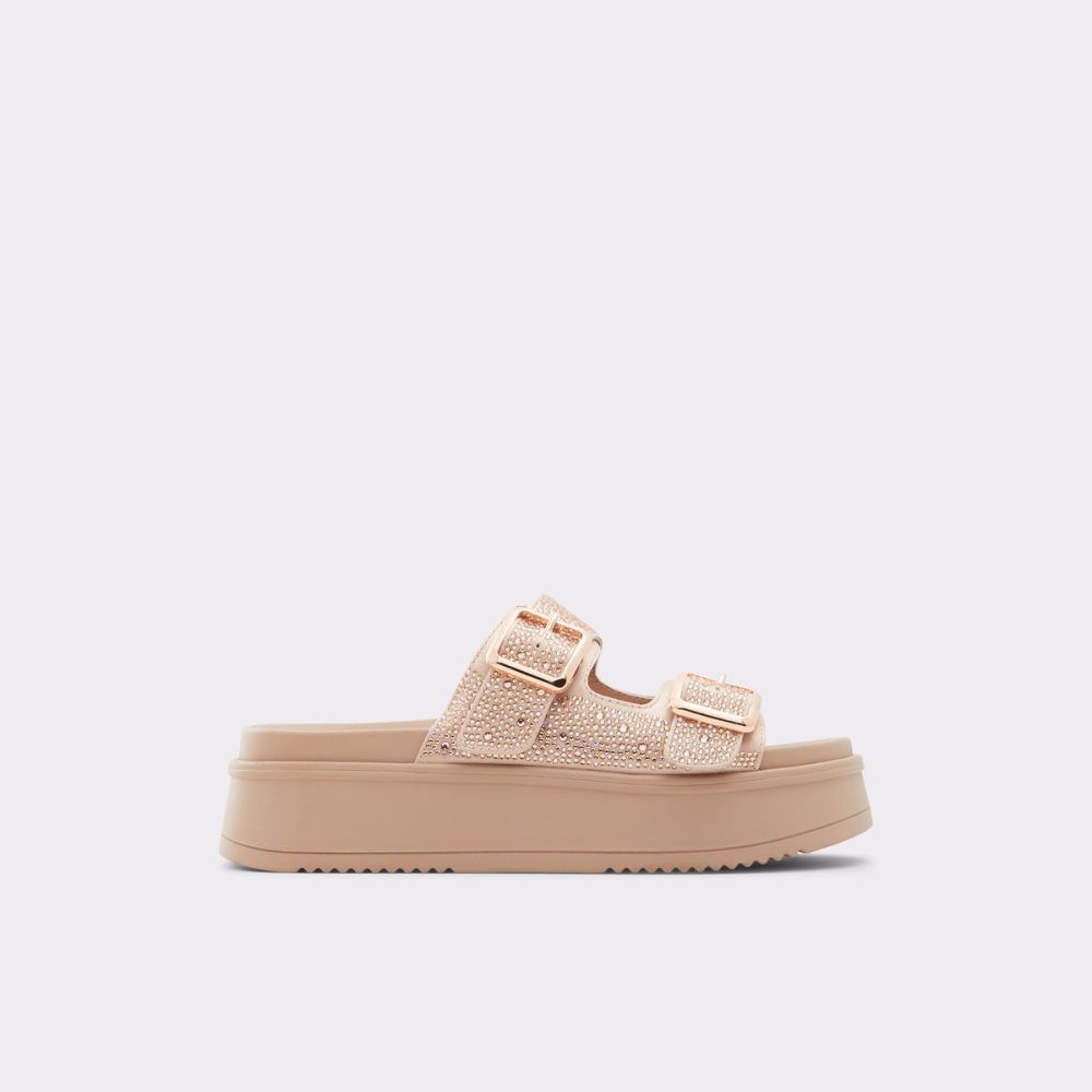 Sandales Aldo Jika Claquette Sandal - Flatform Rose Doré Femme | YPEF-04111989