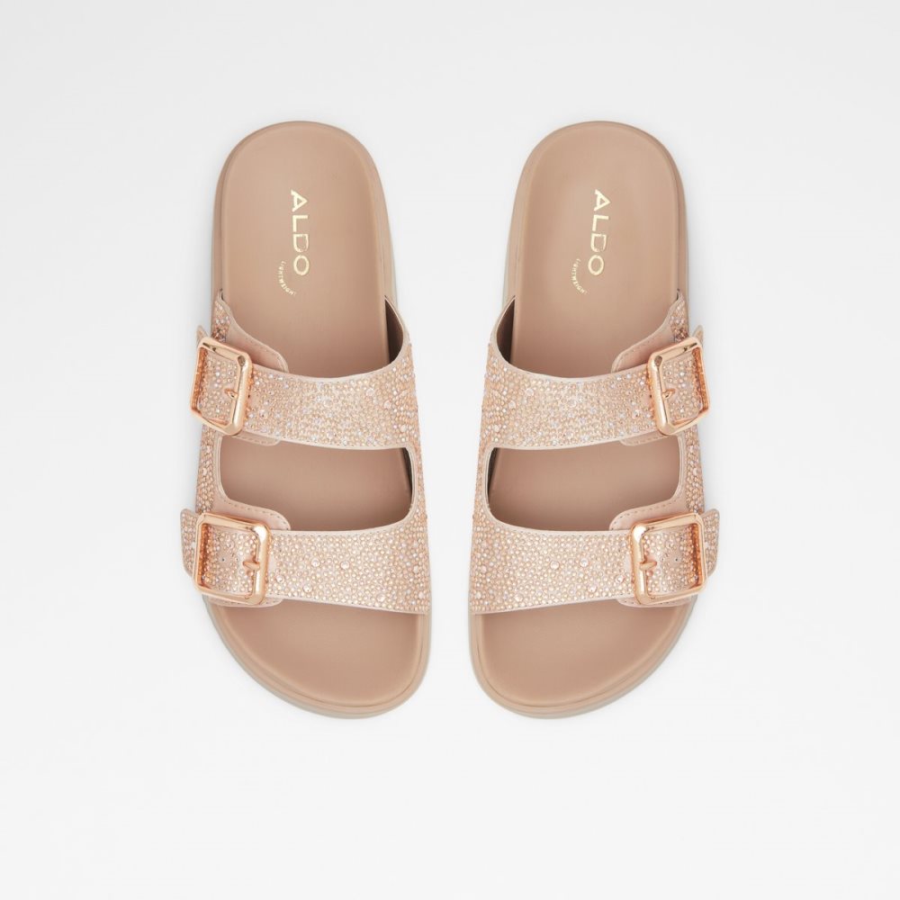 Sandales Aldo Jika Claquette Sandal - Flatform Rose Doré Femme | YPEF-04111989