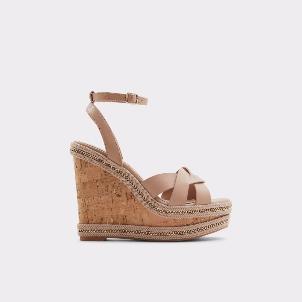 Sandales Aldo Droyers Wedge Sandal - Wedge Beige Clair Femme | ISIX-31400495