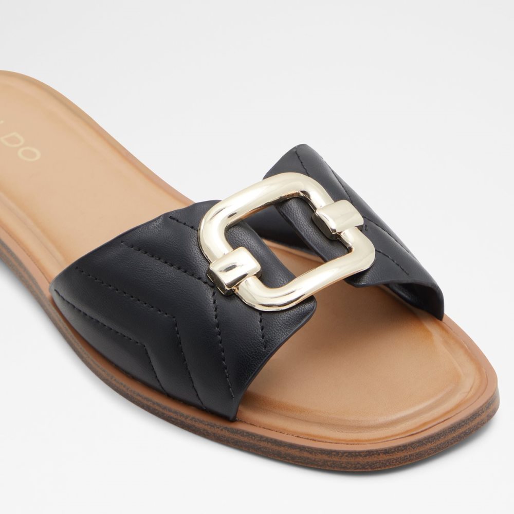 Sandales Aldo Qelajar Claquette Sandal Noir Femme | IXJG-52496691