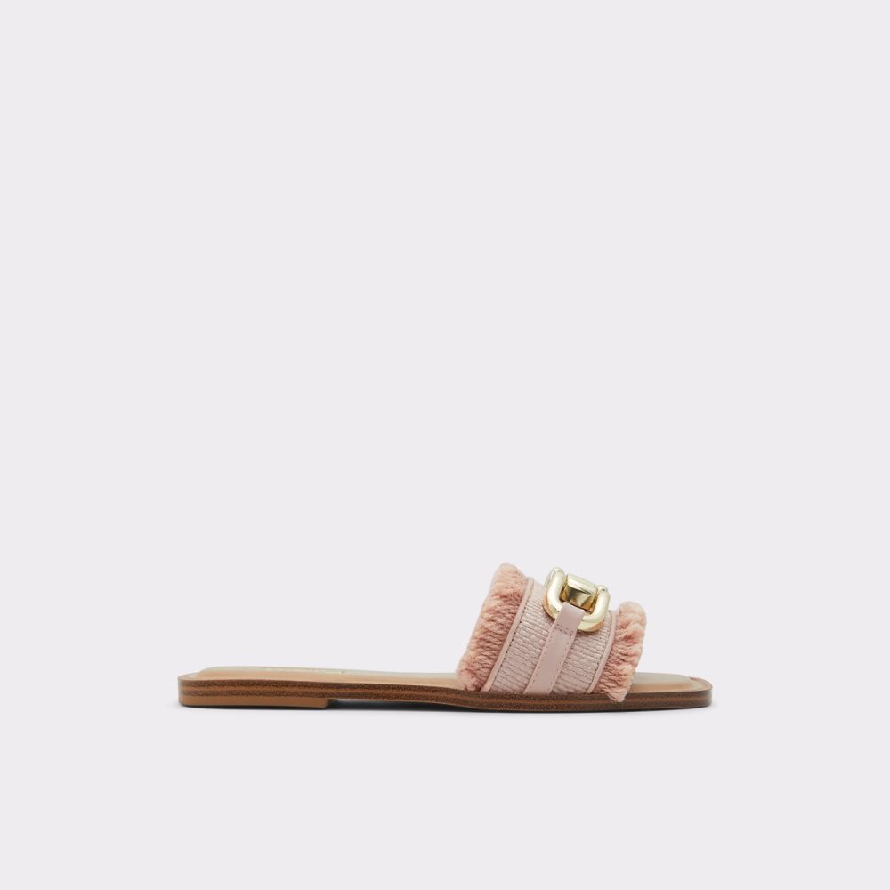 Sandales Aldo Fringie Claquette Sandal Rose Clair Femme | UALX-42989287