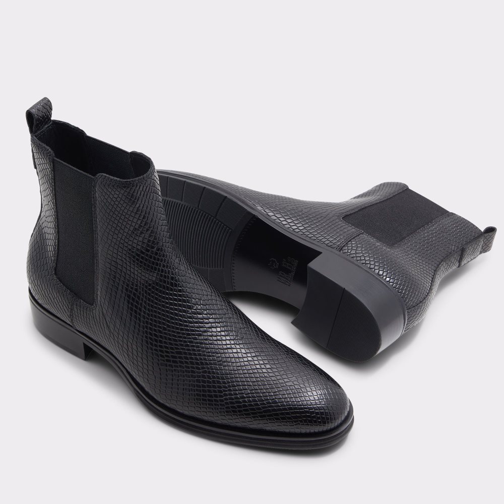 Bottines Chelsea Aldo Druven Noir Serpent Homme | YPIQ-09836335