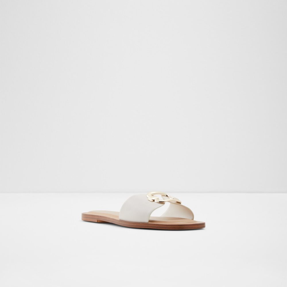 Sandales Aldo Glaeswen Claquette Sandal Blanche Femme | AQBG-68570194