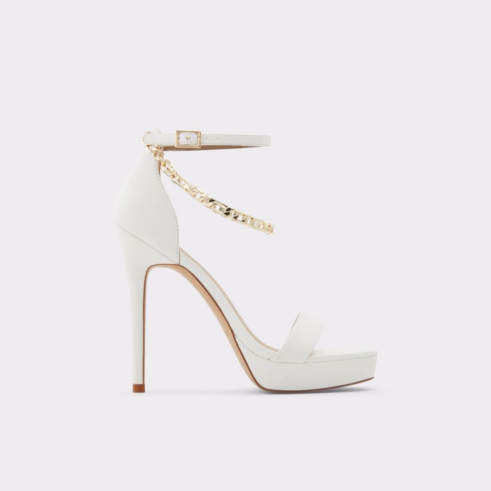 Chaussures Plateforme Aldo Scarlettchain Talons Sandal - Stiletto Blanche Femme | VEWE-61073361