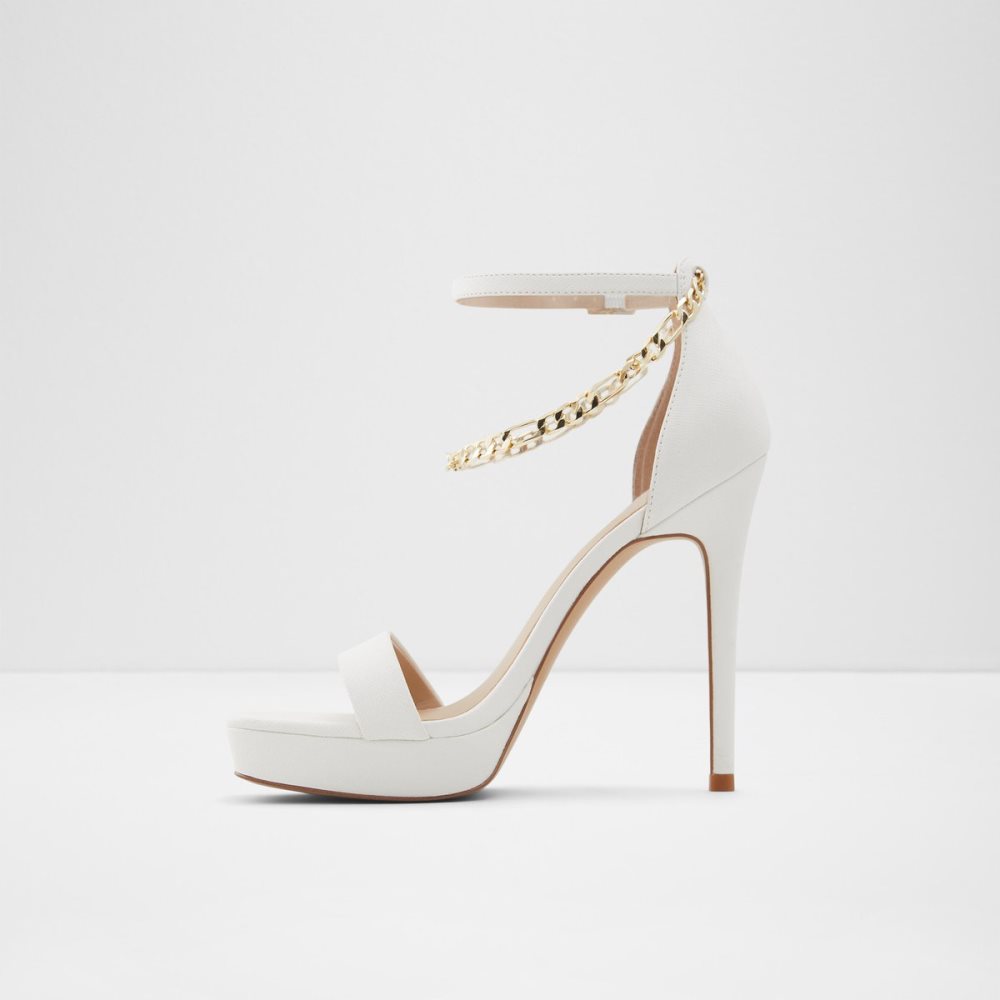 Chaussures Plateforme Aldo Scarlettchain Talons Sandal - Stiletto Blanche Femme | VEWE-61073361