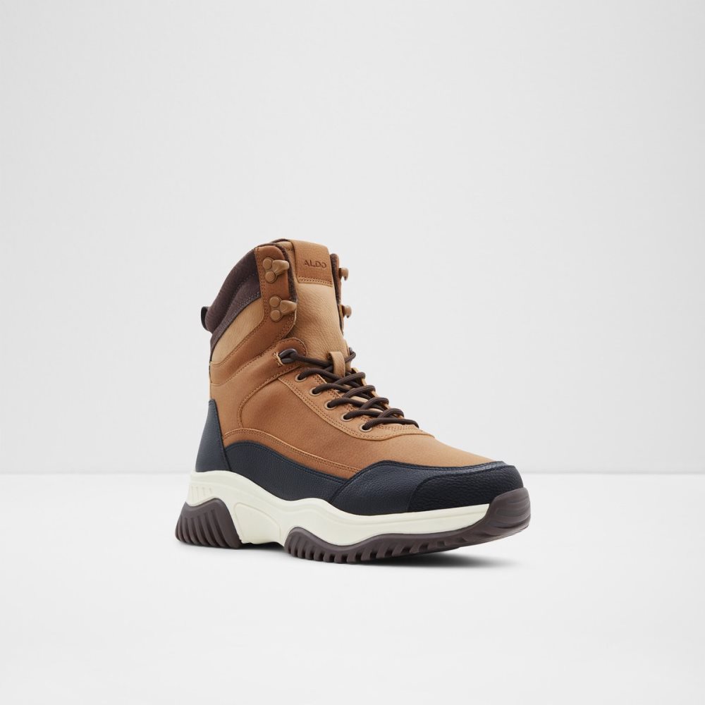 Bottes de Pluie Aldo Mountrock High Top - Jogger Sole Marron Clair Homme | ELHV-97008992