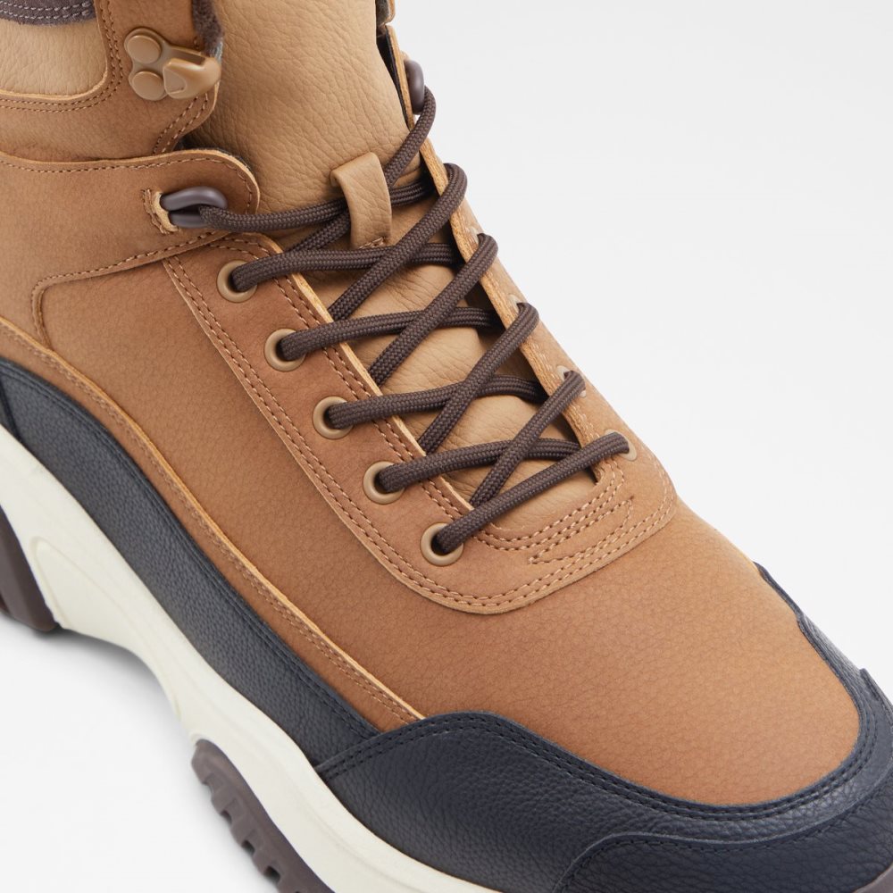 Bottes de Pluie Aldo Mountrock High Top - Jogger Sole Marron Clair Homme | ELHV-97008992