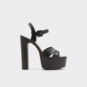 Chaussures Plateforme Aldo Camelia Brides Talons Sandal - Plateforme Noir Femme | HIAQ-46119667