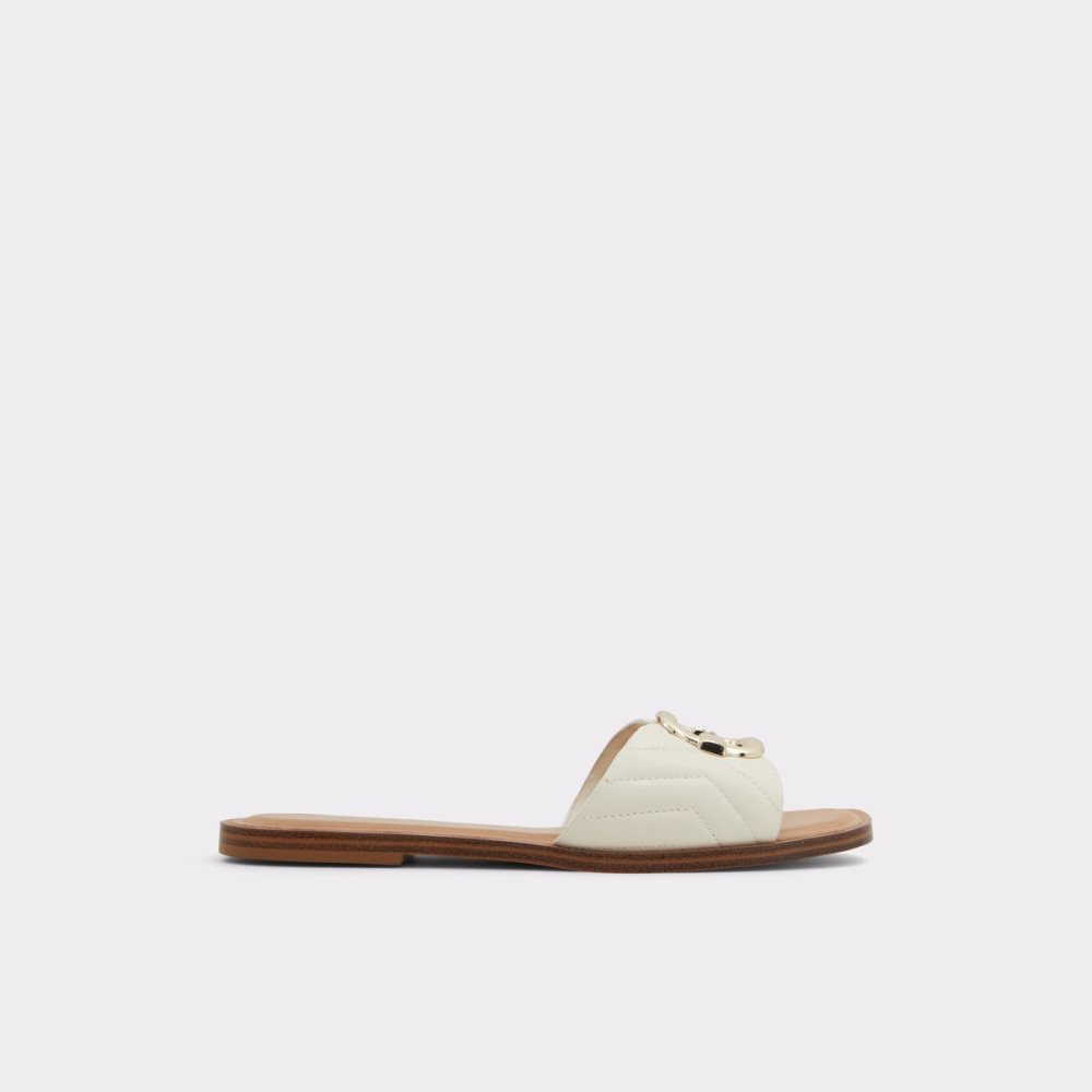 Sandales Aldo Qelajar Claquette Sandal Blanche Femme | HISO-43500090