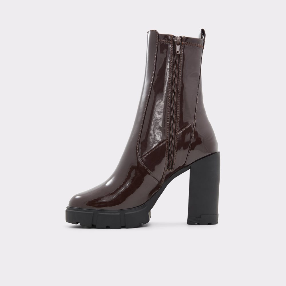 Bottines Aldo Ilanna - Lug Sole Marron Foncé Femme | CSVD-84044475