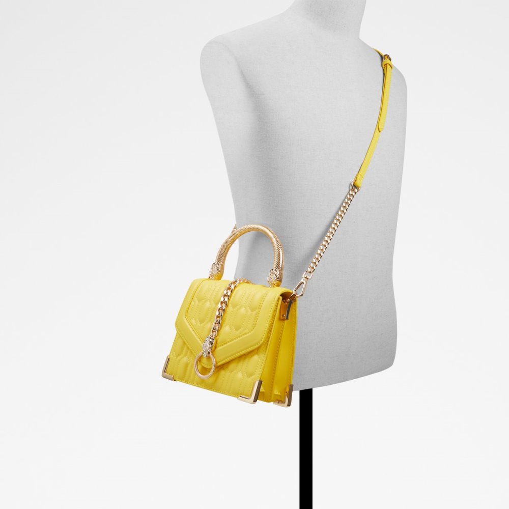 Sac à Main Aldo Easwen Top Handle Jaune Femme | RZZM-55817083