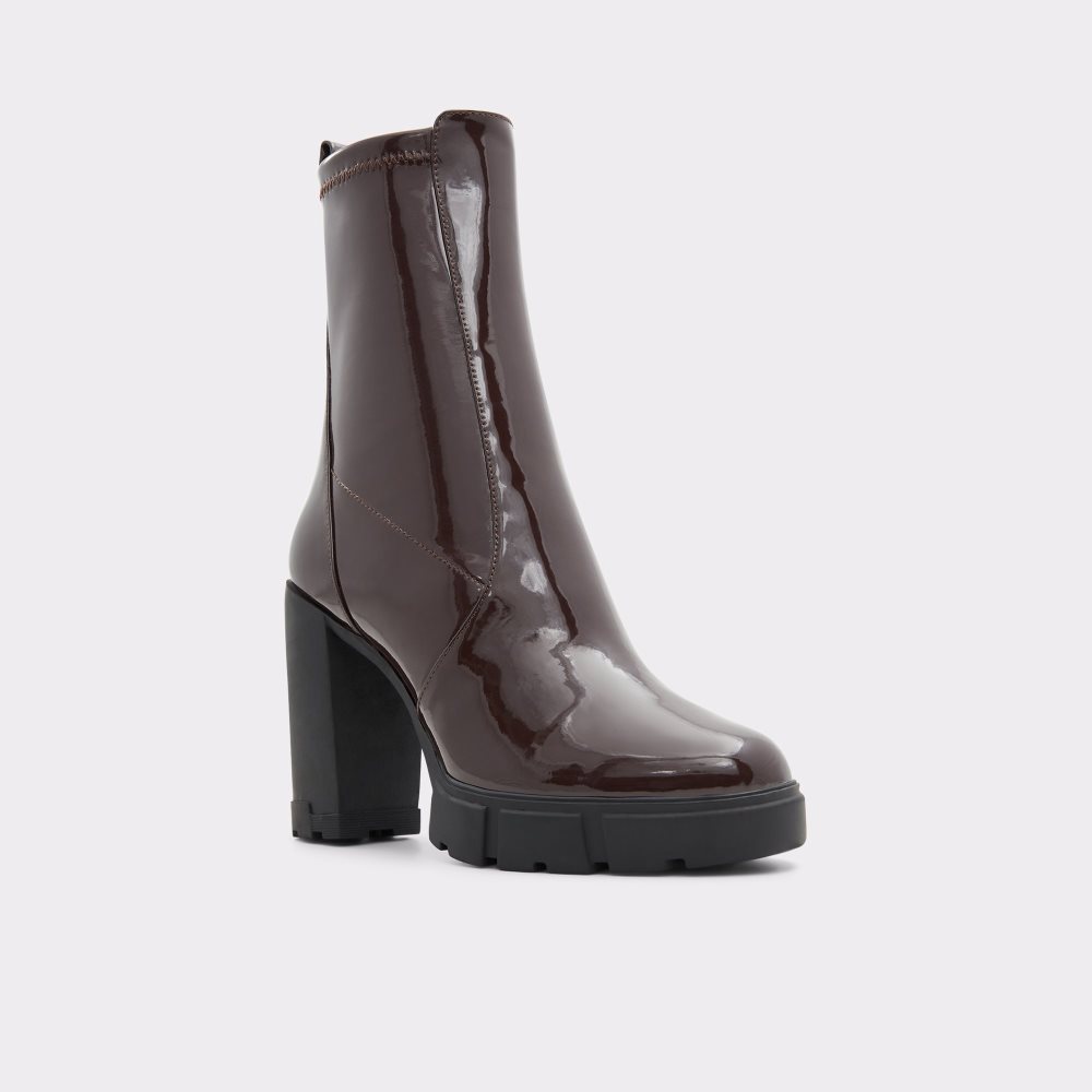 Bottines Aldo Ilanna - Lug Sole Marron Foncé Femme | CSVD-84044475