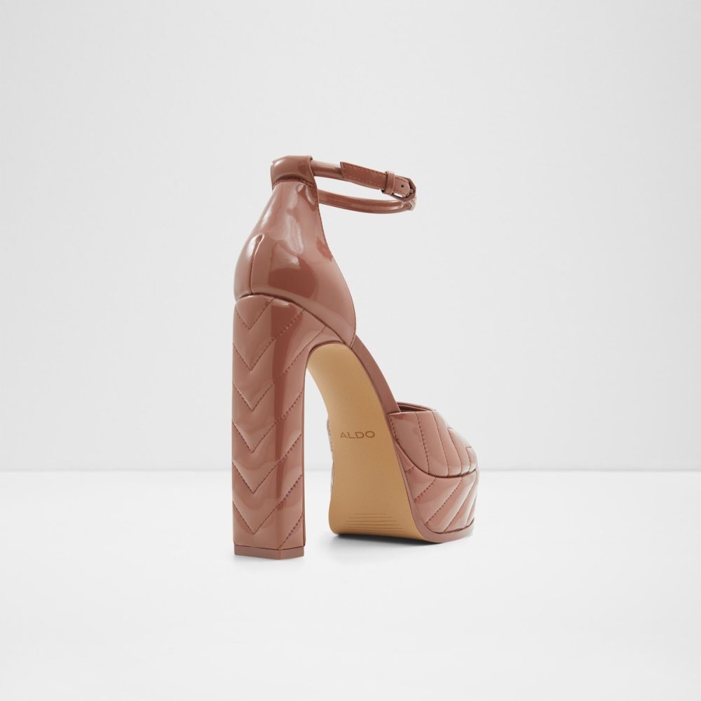 Chaussures Plateforme Aldo Milena Brides Talons Sandal - Plateforme Rouge Femme | MKUG-05191892