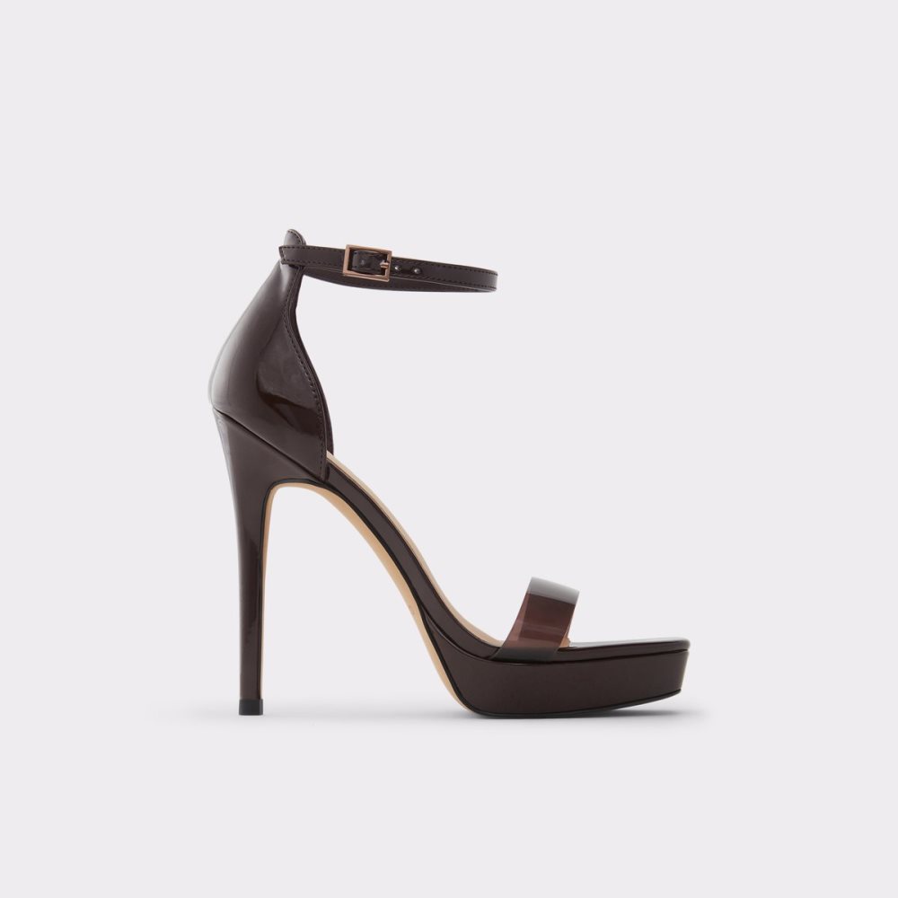 Chaussures Plateforme Aldo Scarlett High Sandal - Stiletto Marron Foncé Femme | NRLB-67377170