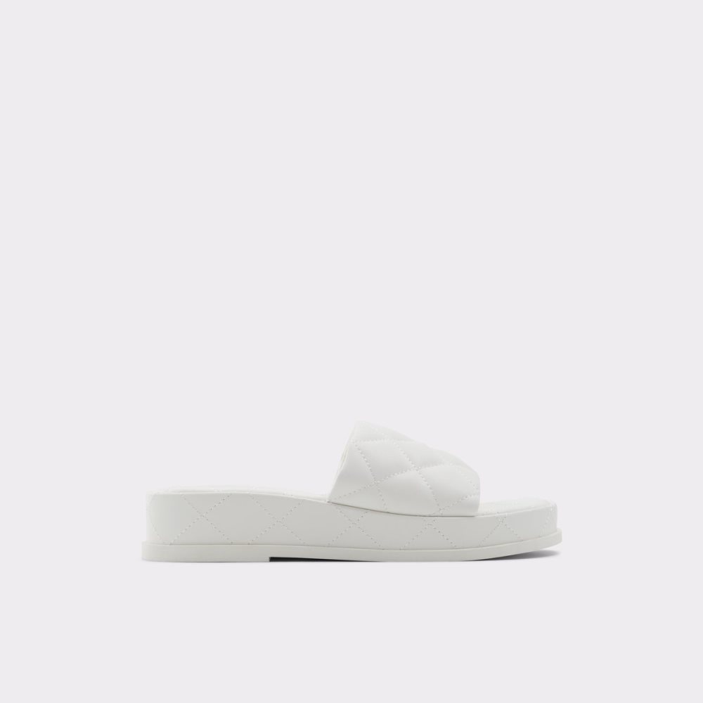 Sandales Aldo Carreaux Claquette Sandal - Flatform Blanche Femme | OUNR-70576704