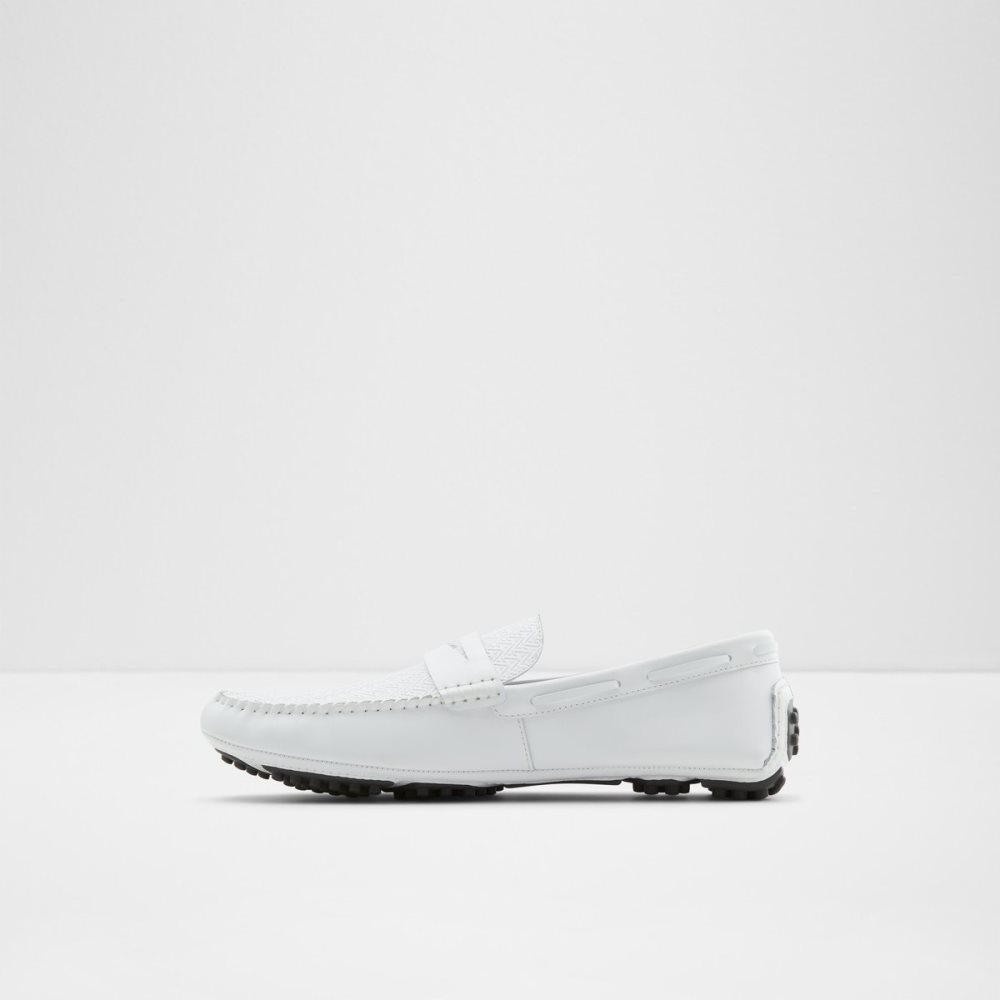 Chaussures Casual Aldo Kohn Driving Blanche Homme | AHNF-83083418