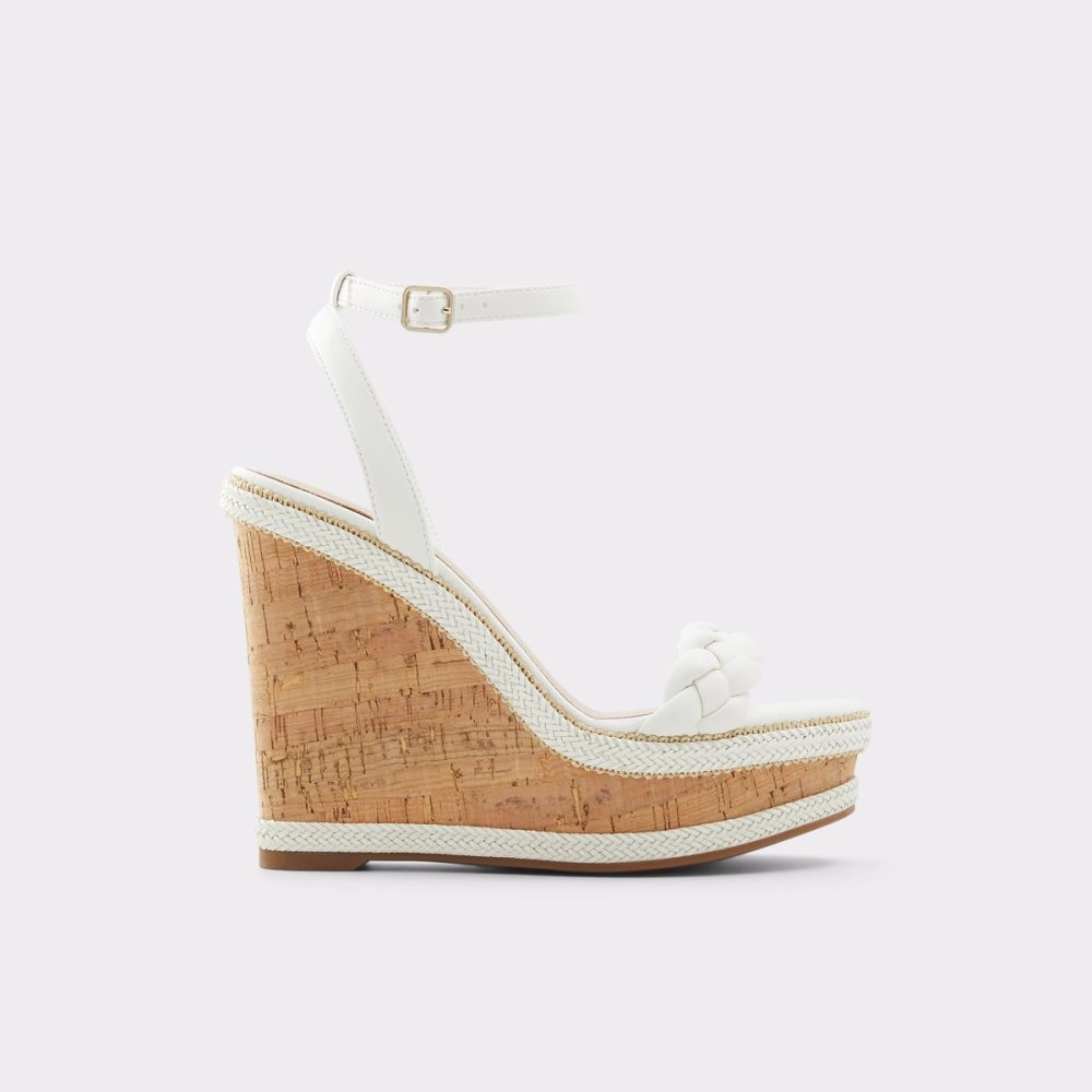 Sandales Aldo Saluth Wedge Sandal - Wedge Blanche Femme | TTSR-37431139