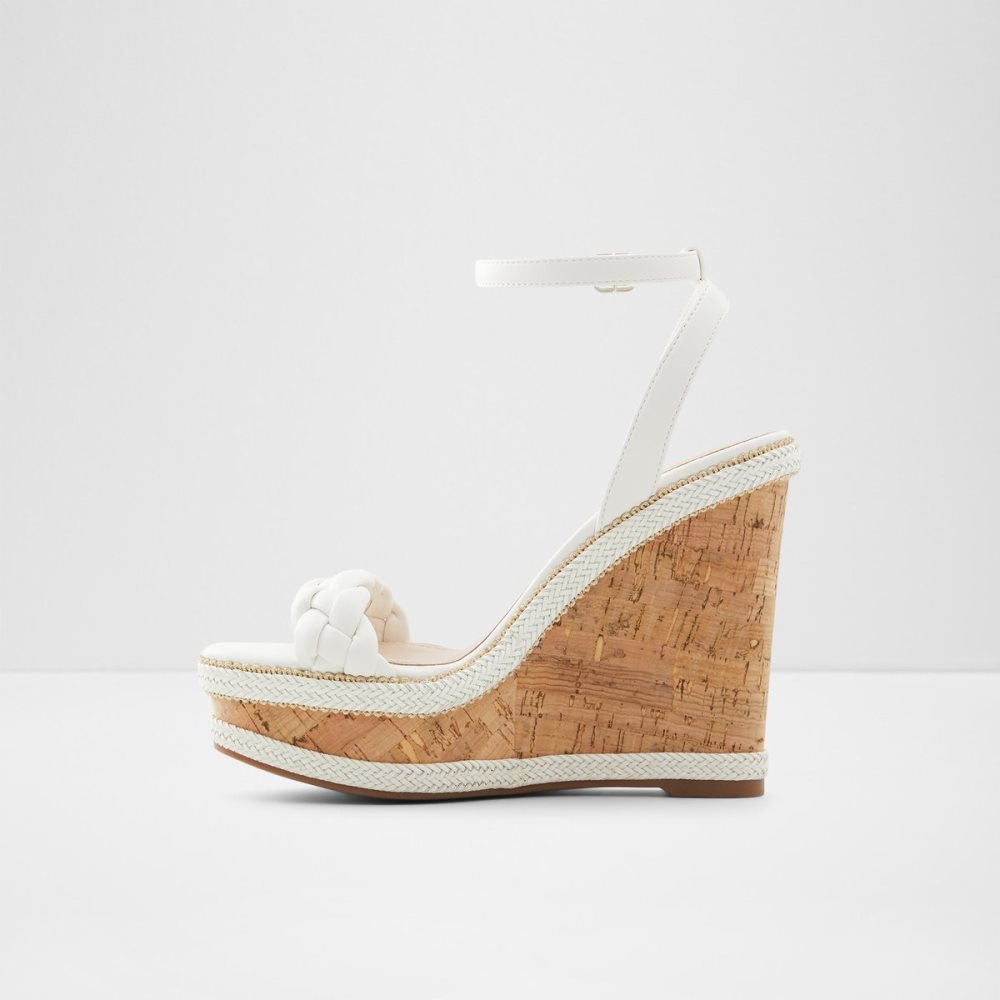 Sandales Aldo Saluth Wedge Sandal - Wedge Blanche Femme | TTSR-37431139