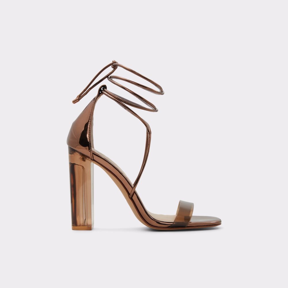 Sandales Aldo Onardonia Lanières Talons Sandal Marron Femme | LILD-52900613