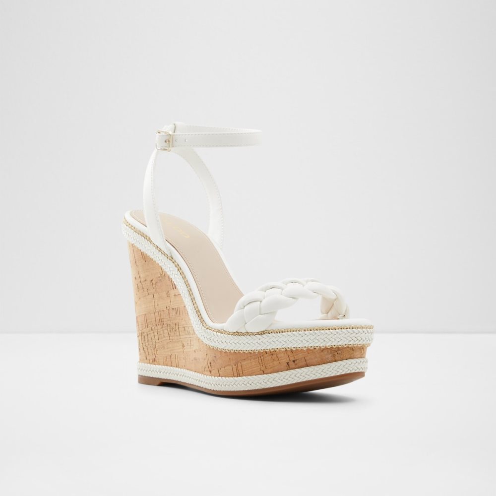 Sandales Aldo Saluth Wedge Sandal - Wedge Blanche Femme | TTSR-37431139