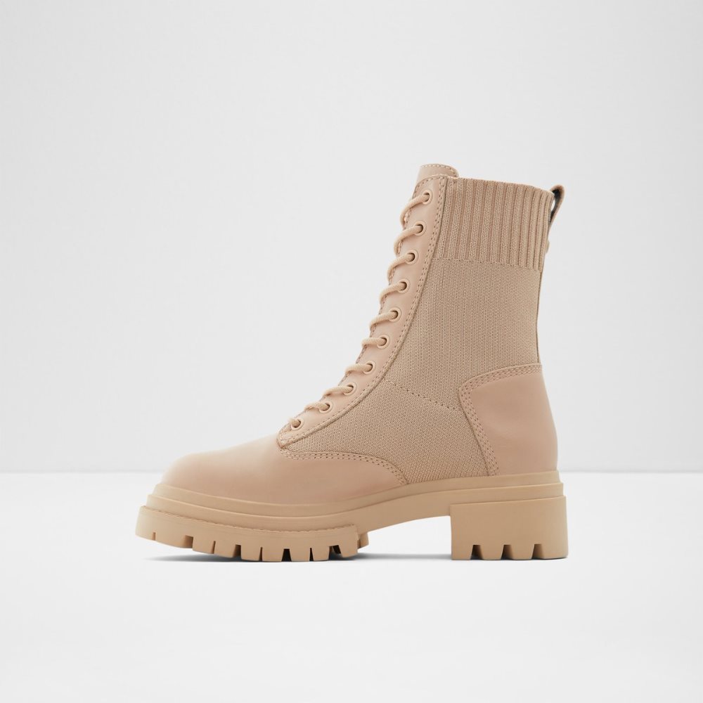 Bottes de combat Aldo Reflow-w - Lug Sole Beige Femme | YKQD-37317575