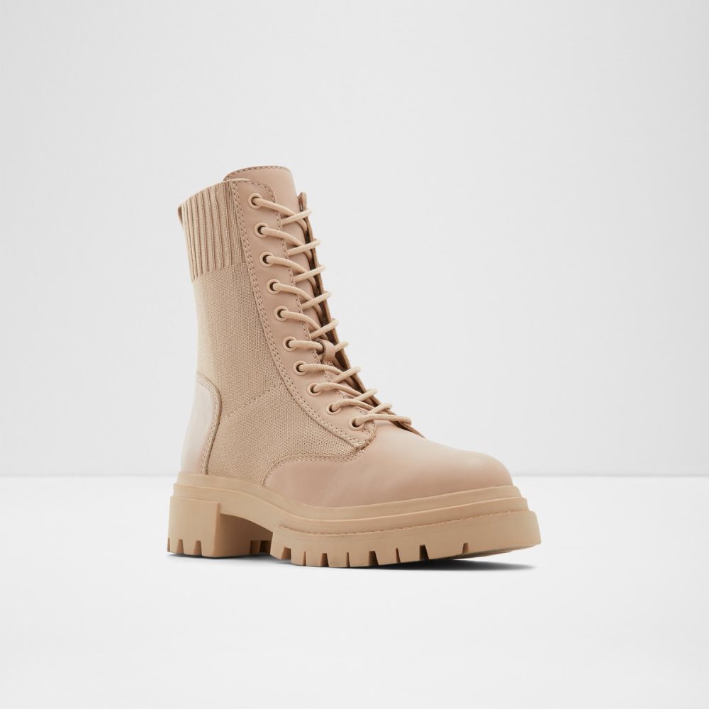 Bottes de combat Aldo Reflow-w - Lug Sole Beige Femme | YKQD-37317575