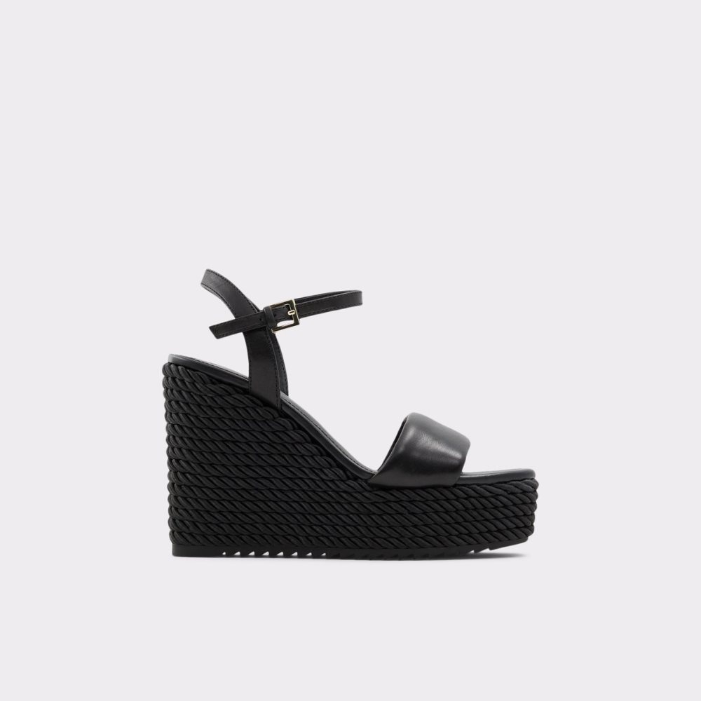 Sandales Aldo Jeigh Wedge Sandal - Wedge Noir Femme | XUGI-51722452