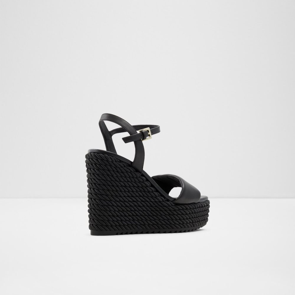 Sandales Aldo Jeigh Wedge Sandal - Wedge Noir Femme | XUGI-51722452