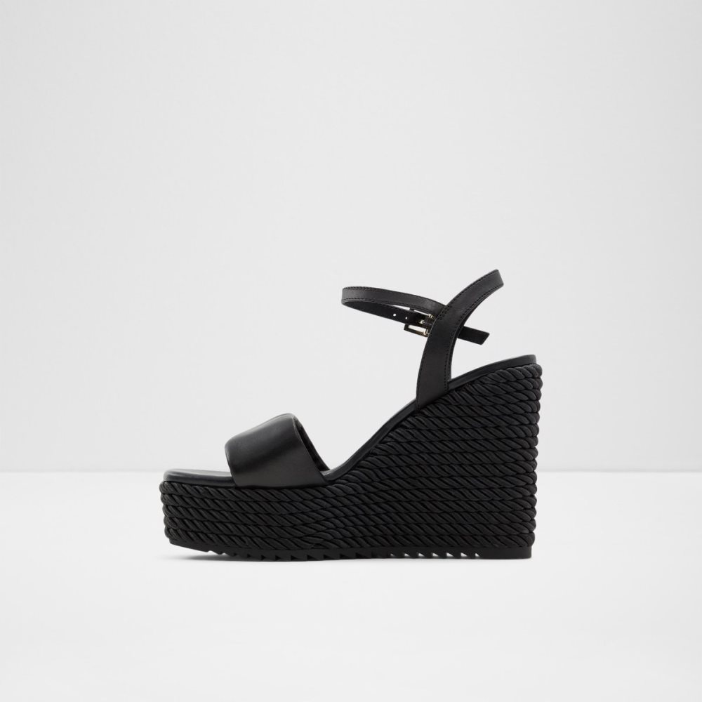 Sandales Aldo Jeigh Wedge Sandal - Wedge Noir Femme | XUGI-51722452