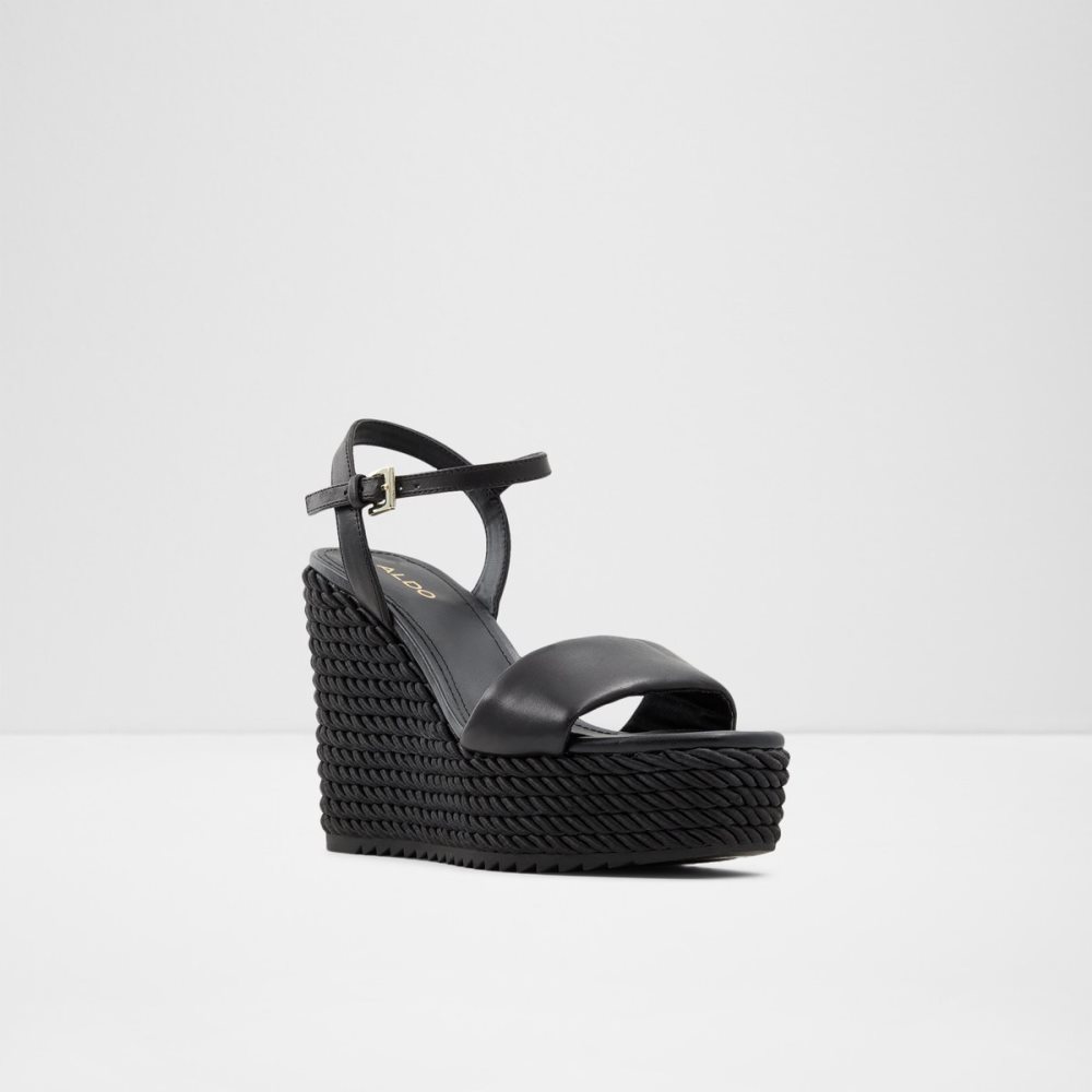 Sandales Aldo Jeigh Wedge Sandal - Wedge Noir Femme | XUGI-51722452