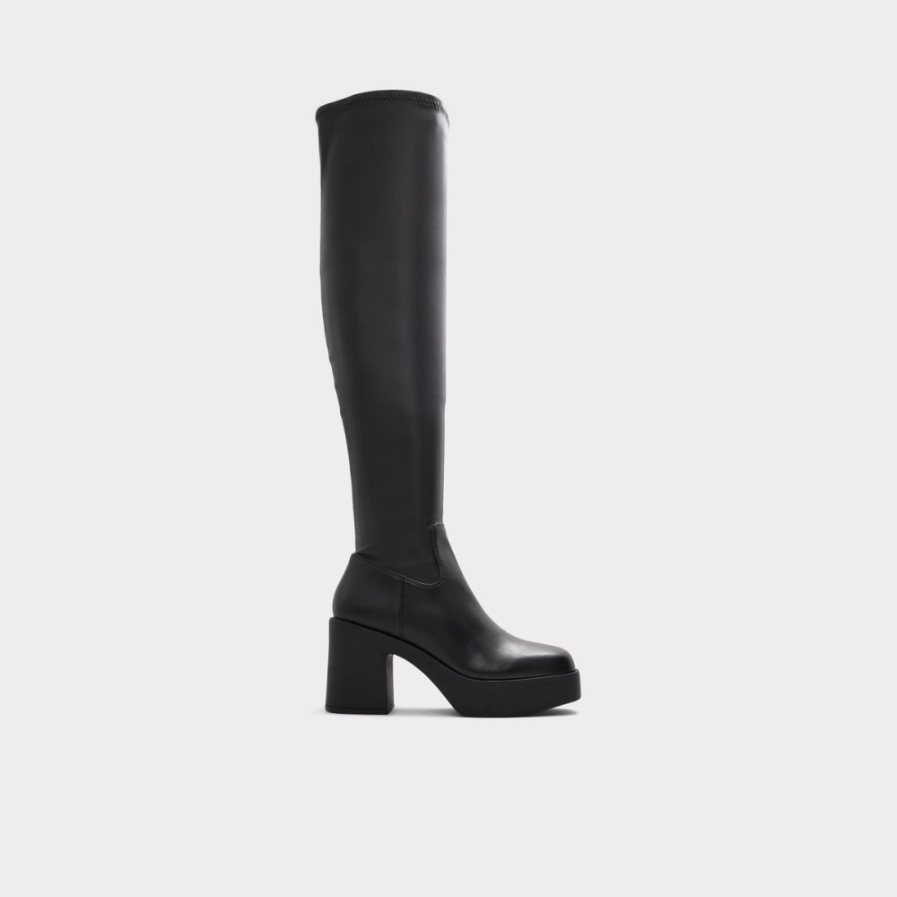 Bottes Hautes Aldo Upscale Over-the-knee - Lug Sole Noir Femme | ITID-04847552