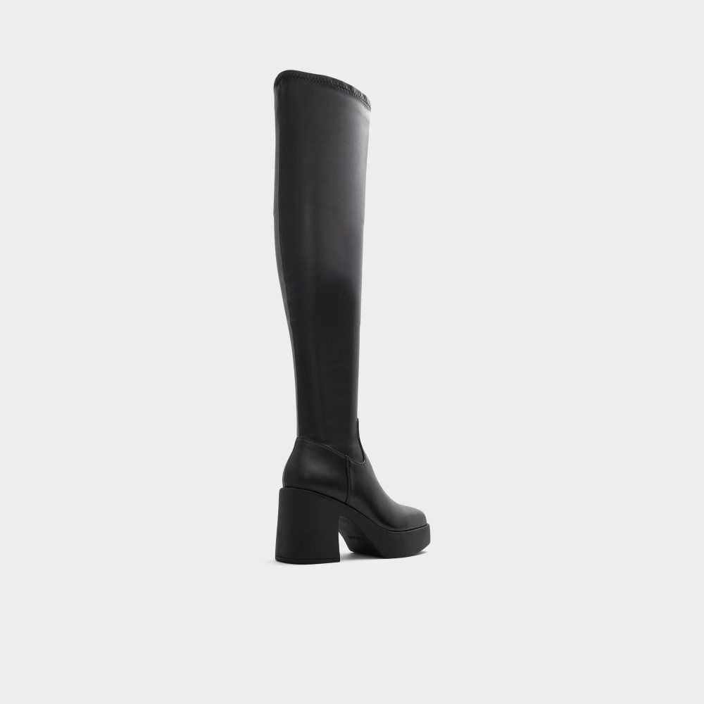 Bottes Hautes Aldo Upscale Over-the-knee - Lug Sole Noir Femme | ITID-04847552